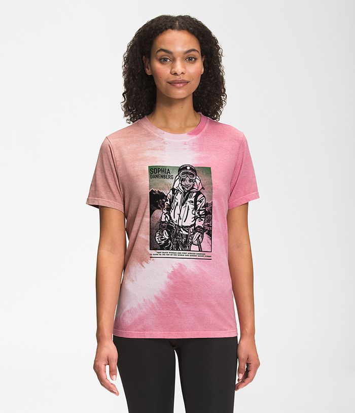 The North Face T-Shirts Dames Korte Mouw Bhm DNEH23410 - Roze